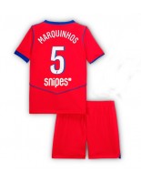Paris Saint-Germain Marquinhos #5 Tredjedraktsett Barn 2025-26 Korte ermer (+ bukser)